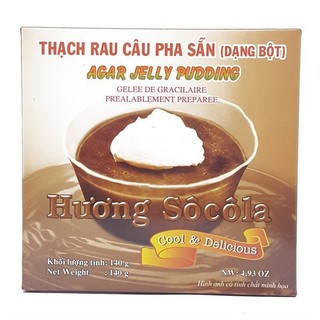 Thạch rau câu pha sẵn Pudding hương Chocolate 140g (Hộp) - TTT057 