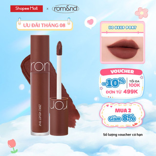 Son kem lì, son rượu Hàn Quốc Romand New Zero Velvet Tint 5.5g