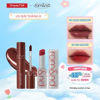 Combo Son Tint Lì Juicy Lasting Tint 5.5g + Son Thỏi Romand Zero Matte Lipstick - Shell Beach Nude Collection 3g