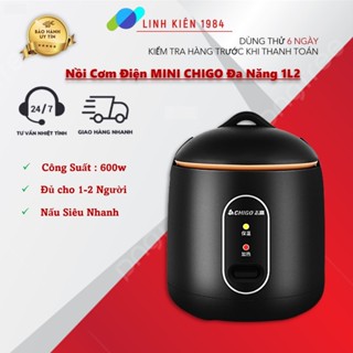Nồi Cơm Điện Mini CHIGO 1,2L Đa Năng Nấu Hầm Súp Cháo Tráng Chống Dính Không Sợ Tróc, Công Suất 200W.