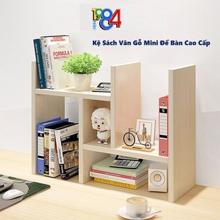 Kệ sách gỗ mini LOẠI XỊN để bàn đa năng loại cao cấp, decor bàn làm việc, bàn học