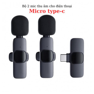 Bộ 2 mic thu âm không dây K9 cổng TYPE C