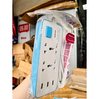 Ổ ĐIỆN THÁI LAN SOCKET NĐ-52U DÀI 5M 3 CỔNG USB