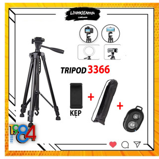  Chân giá đỡ điện thoại máy ảnh Tripod 3366 cao 150cm có tay cầm cực chắc chắn 