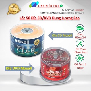 Đĩa CD,DVD trắng Risheng,maxell hộp 50 cái dung lượng cực cao