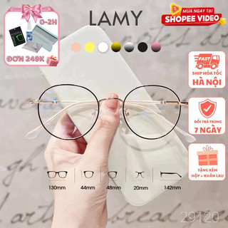 Gọng kính cận nữ LAMY mắt kính nữ gọng tròn nobita nhỏ 29120