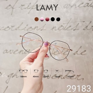 Gọng kính cận tròn kim loại mảnh 29183  mắt kính gọng tròn nữ dễ thương 5286 LAMY