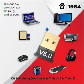 Usb bluetooth scr 5.0 dùng cho máy tính laptop, pc