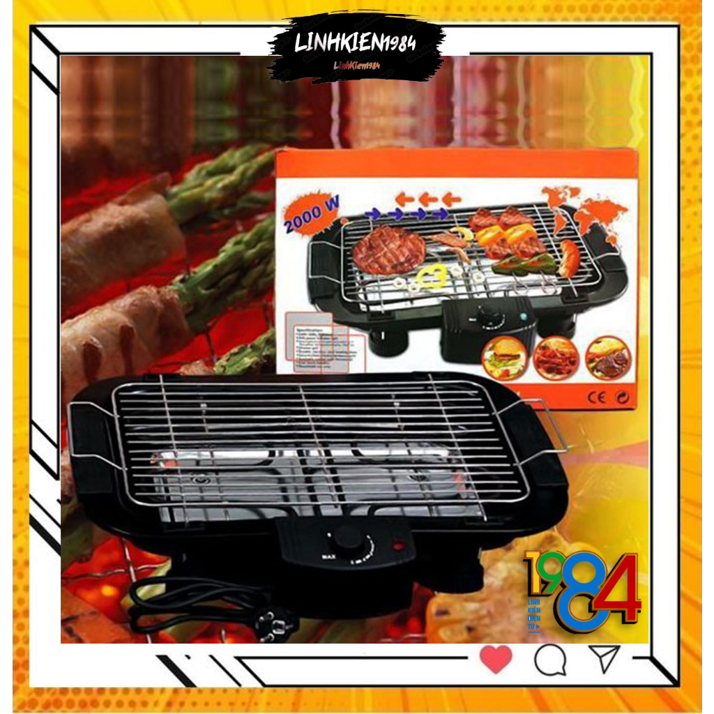 Bếp Nướng Điện Không Khói Electric Barbercue Grill Công Suất 2000W