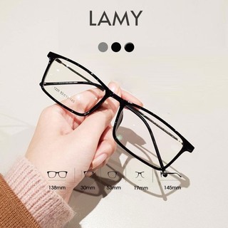 Gọng kính cận vuông nhựa dẻo 1220 mắt kính cận nữ LAMY