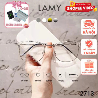 Gọng kính cận dáng oval 2713 mắt kính thời trang nam nữ cao cấp LAMY