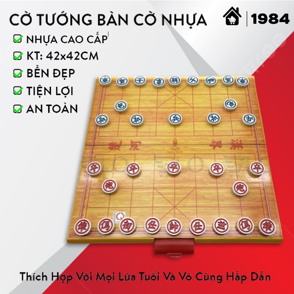  Cờ Tướng Có Bàn Cờ Nhựa Loại Lớn Kích Thước 42x42cm 