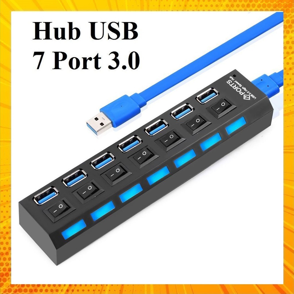 Hub USB 7 port - 3.0 có công tắc