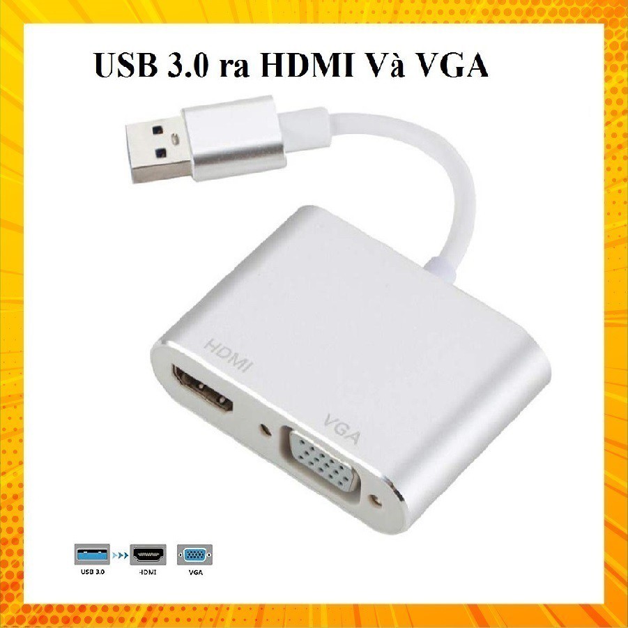 Cáp Chuyển USB 3.0 ra HDMI và VGA