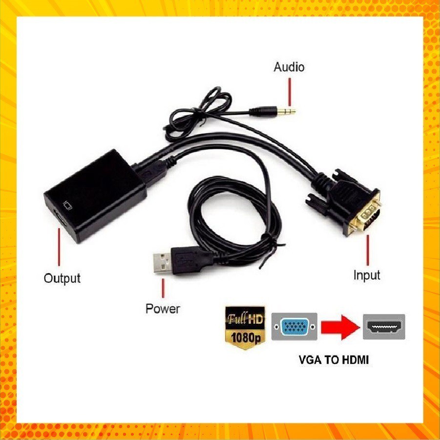 Cáp Chuyển VGA ra HDMI có audio