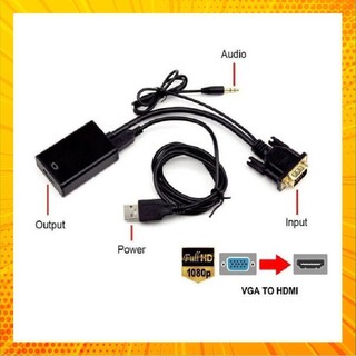 Cáp Chuyển VGA ra HDMI có audio