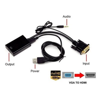 Cáp Chuyển VGA ra HDMI có audio