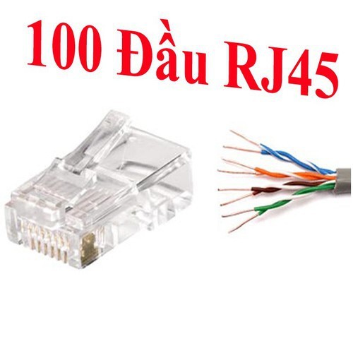 100 cái đầu mạng RJ45