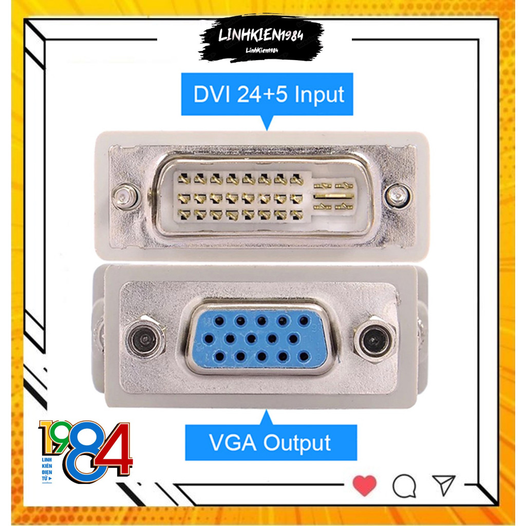 ĐẦU CHUYỂN DVI RA VGA ( 24+5 )