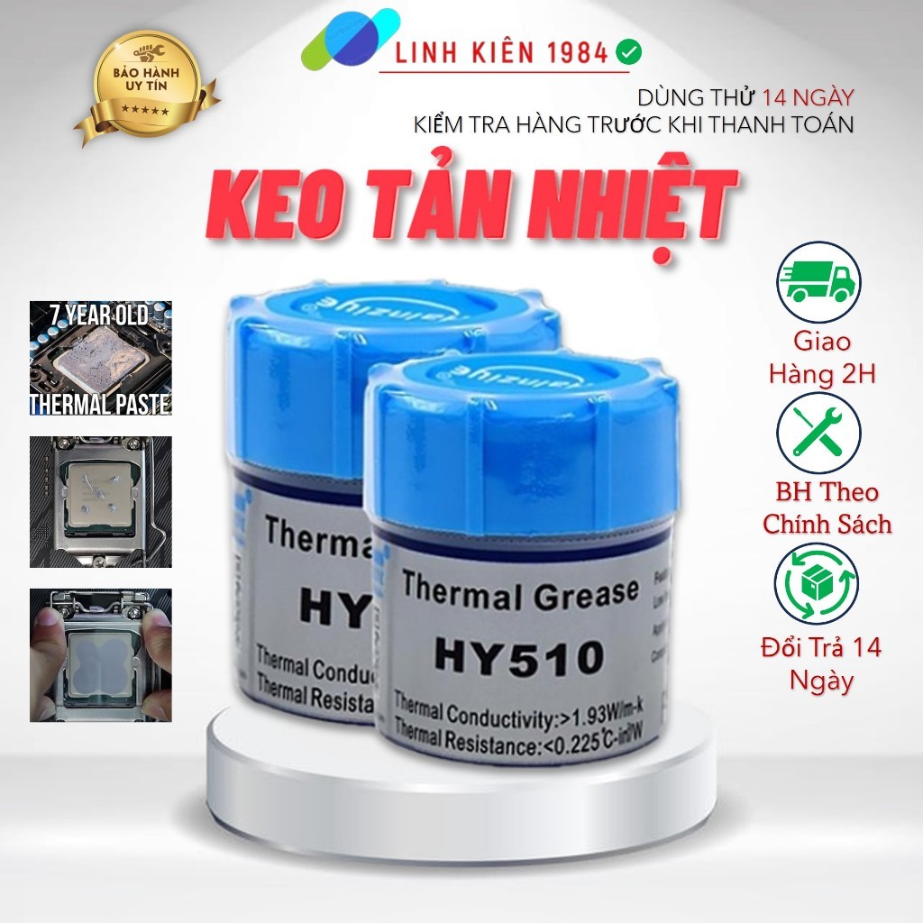 (5 Hũ) Kẻo tản nhiệt cho CPU làm mát chip cho máy tính PC, laptop Keo dạng hũ (HM501)