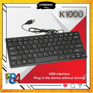 Bàn phím Mini K1000 USB - Full Box- Chất Lượng Tốt, Kiểu Dáng Nhỏ Gọn