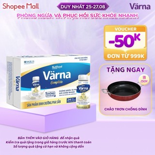 Thùng sữa bột pha sẵn Värna Complete - Phòng ngừa & Phục hồi nhanh (24 chai x 237ml) - Varna