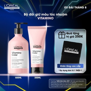 Combo Dầu gội 500ml & Dầu xả 200ml giữ màu tóc nhuộm & dưỡng tóc mềm mượt Vitamino Color