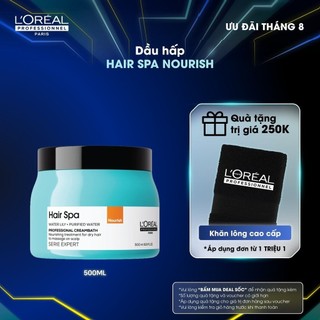 Dầu hấp cấp ẩm suôn mượt L'ORÉAL PROFESSIONNEL Hair Spa Professional Creambath Nourish 490gm