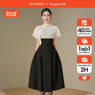 Đầm xòe phối voan thời trang gumac de06032