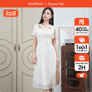 Đầm hoa cổ xoắn thời trang gumac de04066