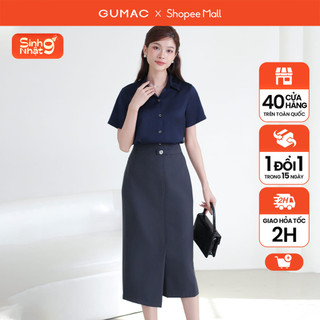 Chân váy suông đính nút thời trang gumac ve01047