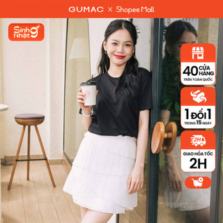 Chân váy nữ xòe xếp 3 tầng dập ly màu trắng YA21