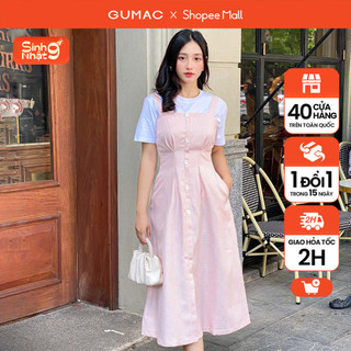 Đầm yếm nữ suông 2 dây nhiều màu trẻ trung năng động midi YA17