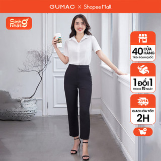 Quần tây nữ ống đứng màu đen cơ bản thời trang gumac qd12001