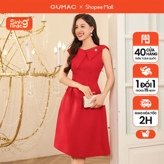 Đầm cổ đắp lệch thời trang gumac de01003