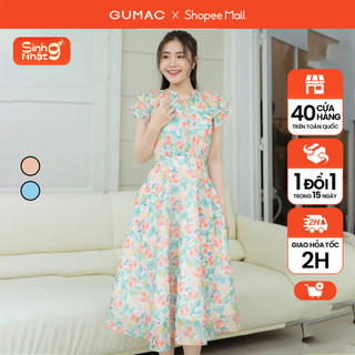 Đầm xòe phối dập ly gumac dd08060