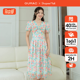 Đầm a chiết ly eo gumac dd08059