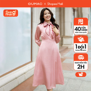 Đầm a phối dây nơ thời trang gumac dd06041