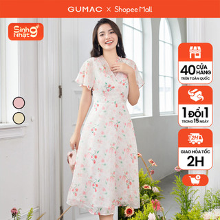 Đầm cổ tim kiểu phối thời trang gumac dd12061