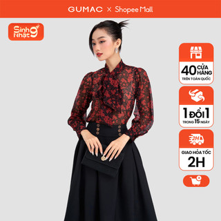 Áo sơ mi kiểu thắt nơ gumac ad03066