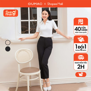 Quần tây nữ công sở gumac qd10059 lưng cao thanh lịch
