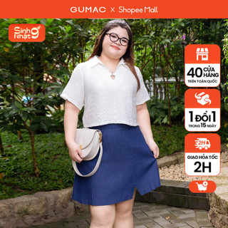 Áo kiểu cổ sơ mi bigsize thời trang gumac ad10044