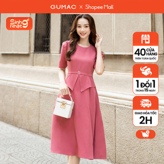 Đầm peplum dáng xòe phối belt sang trọng gumac dd03028