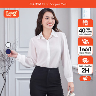 Áo sơ mi nữ tay dài thiết kế cơ bản thời trang gumac ad12011