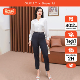 Quần tây công sở ống đứng gumac qd09036 lưng cài nút