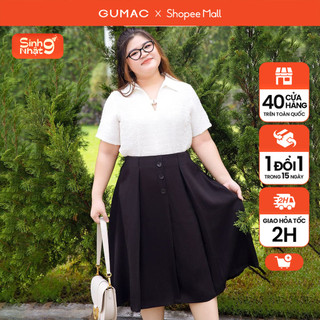 Chân váy a bigsize đính nút thời trang gumac vd10051