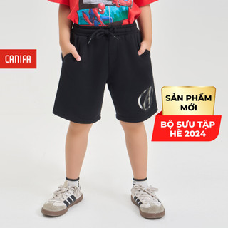 Quần short bé trai canifa in hình marvel chất liệu cotton pha 2bs24s006