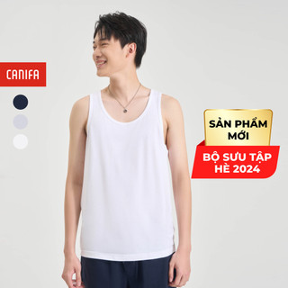Pack 2 áo ba lỗ nam canifa áo thun không tay mặc nhà 8la24a001