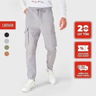 Quần khaki nam canifa cạp chun túi ốp dáng jogger 8bk22w002