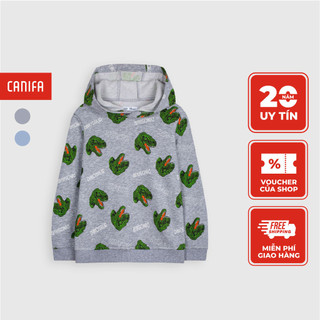 Áo nỉ có mũ bé trai canifa chất cotton 2tw21w013